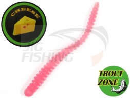 Мягкие приманки Trout Zone Ripper 2.5&quot; Clear Pink Silver Flake Cheese