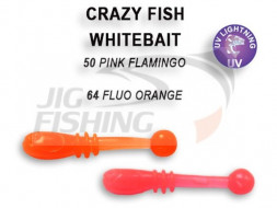 Мягкие приманки Crazy Fish WhiteBait 0.75&quot;  50 Pink 64 Orang
