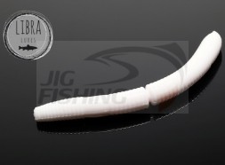 Силиконовые приманки Libra Lures Fatty D Worm 65mm #001 White