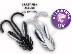 Мягкие приманки Crazy Fish Allure 1.1&quot; 28D Yin Yang