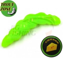 Мягкие приманки Trout Zone Brook 1.3&quot; #Green Chartreuse Cheese (10шт/уп)