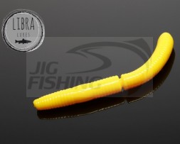 Силиконовые приманки Libra Lures Fatty D Worm 75mm #007 Yellow
