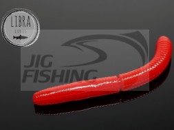 Силиконовые приманки Libra Lures Fatty D Worm 55mm #021 Red