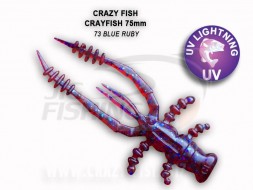 Мягкие приманки Crazy Fish CrayFish 3&quot;  73 Blue Ruby