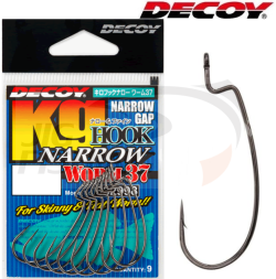 Офсетный крючок Decoy Worm 37 Kg Hook Narrow #2/0 (8шт/уп)