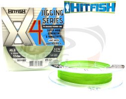 Шнур плетеный HitFish X4 Jigging Series 150m Light Green #1.2 0.185mm 10.6kg
