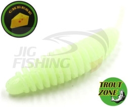 Мягкие приманки Trout Zone Plamp 2.5&quot; Flo Green Glow Cheese