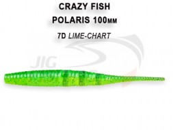 Мягкие приманки Crazy Fish Polaris Floating 4&quot; #7d Lime Chart