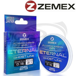 Флюорокарбон Zemex Eternal 100% Fluorocarbon 25m 0.138mm 1.5kg