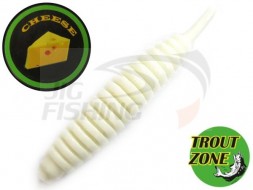 Мягкие приманки Trout Zone Ribber Pupa 2.3&quot; White Cheese