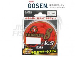 Шнур Gosen Donpepe ACS PE 8 150m Red #1 0.165mm 20Lb 9.1kg