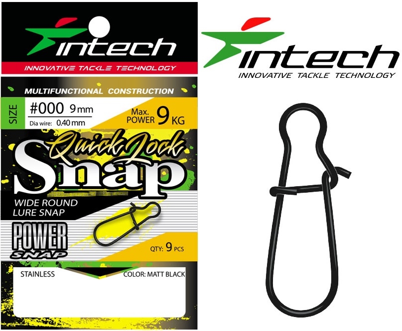 Intech Quick Lock Snap Matt Black