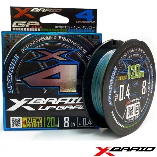 X-Braid Upgrade 3 Color PE X4 180m Mulicolor