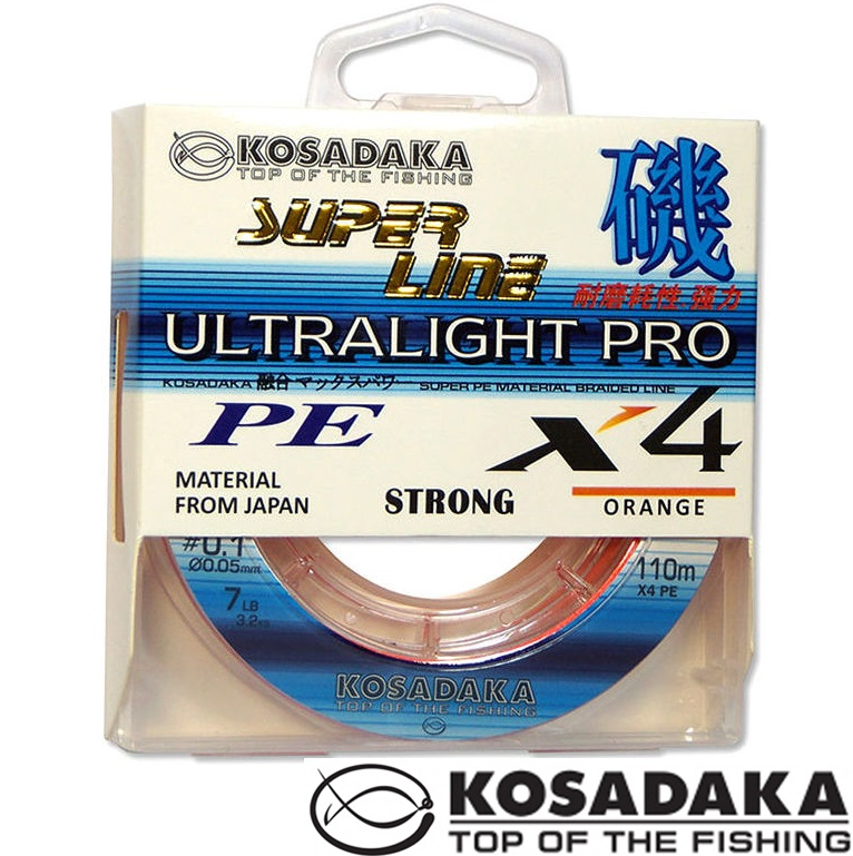 Kosadaka Super Line PE X4 Ultralight Pro 110m Orange