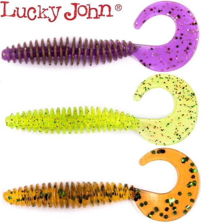 Lucky John Ultra Worm Curly 2"