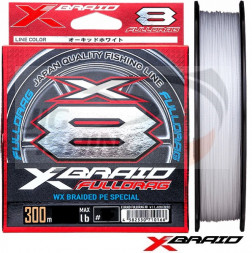 Шнур X-Braid Fulldrag X8 300m White #3 0.285mm 27kg