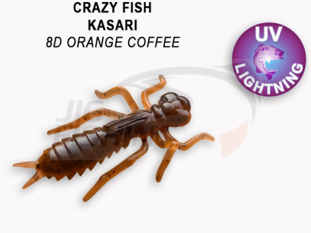 Мягкие приманки Crazy Fish Kasari Floating 1.6&quot; 8D Orange Coffee