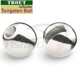 Вольфрамовые головки с вырезом Trout Silver 3.8mm 0.45gr (5шт/уп)