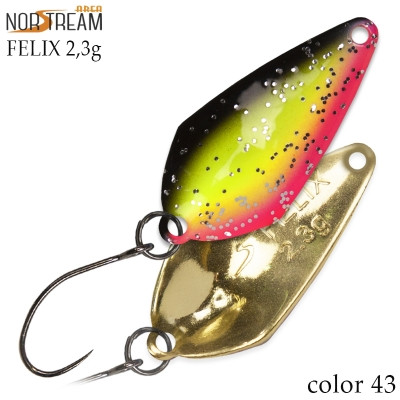 Блесна колеблющаяся Norstream Area Felix 2.3gr #43