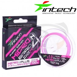 Шнур плетеный Intech MicroN Plus PE x4 150m Pink #1.0 0.165mm 8.17kg