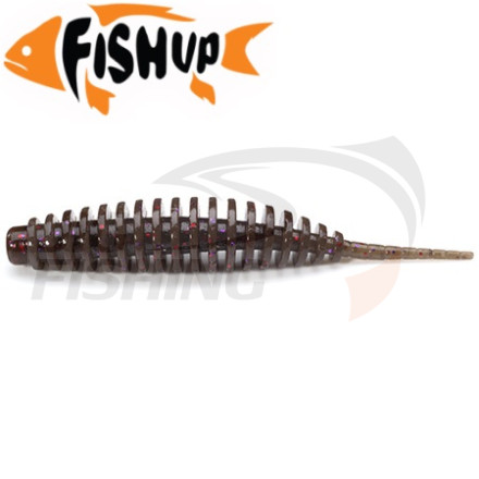 Мягкие приманки FishUp Tanta 3.5&quot; #050 Green Pumpkin Brown Red &amp; Purple