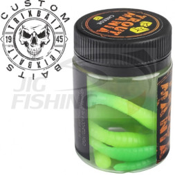 Мягкие приманки Trixbait Trout Mania Fat Worm 3&quot; #204 Chartreuse Lime Cheese