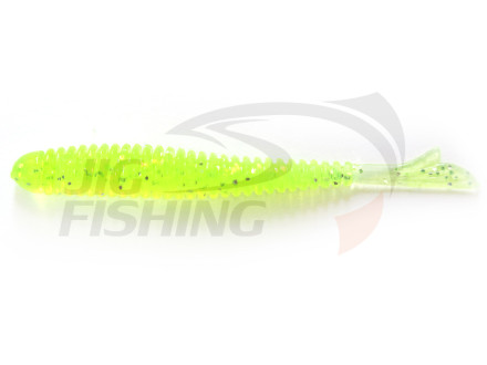 Мягкие приманки Bait Breath Fish Tail Ringer 2&quot; #Ur27 Chartreuse Silver Flake