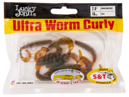 Мягкие приманки Lucky John Ultra Worm Curly 2&quot; #PA16