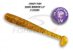 Мягкие приманки Crazy Fish Nano Minnow 2.2&quot; #09 Caramel