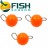 Груз чебурашка разборная Fish Season Orange вольфрам 0.6гр (4шт/уп)