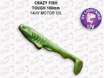 Мягкие приманки  Crazy Fish Tough 4&quot; 14 UV Motor Oil