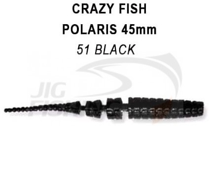 Мягкие приманки Crazy Fish Polaris 1.8&quot; 51 Black