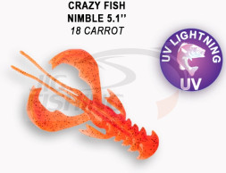 Мягкие приманки Crazy Fish  Nimble 5&quot; #18 Carrot