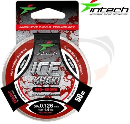 Леска зимняя Intech Ice Khaki 50м Red Brown 0.10mm 0.9kg