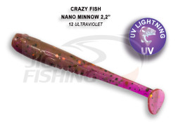 Мягкие приманки Crazy Fish Nano Minnow 2.2&quot; #12 Ultraviolet