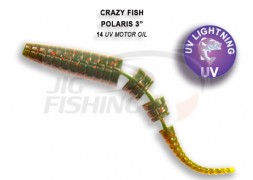 Мягкие приманки Crazy Fish Polaris 3&quot; 14 UV Motor Oil