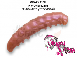 Мягкие приманки Crazy Fish MF H-Worm 1.65&quot; #52 Somatic (Сheese)
