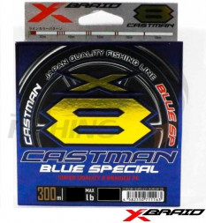 Шнур X-Braid Castman Blue-SP X8 300m Multicolor #1.5 0.205mm 30lb