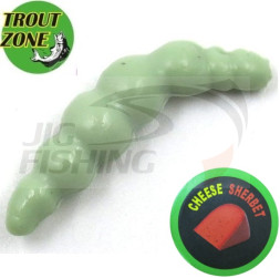 Мягкие приманки Trout Zone Brook 1.3&quot; #Olive Cheese/Sherbet (10шт/уп)