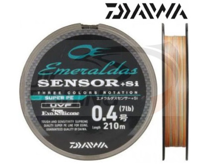 Шнур плетеный Daiwa Emeraldas Sensor+Si 210m #0.5 7.5lb