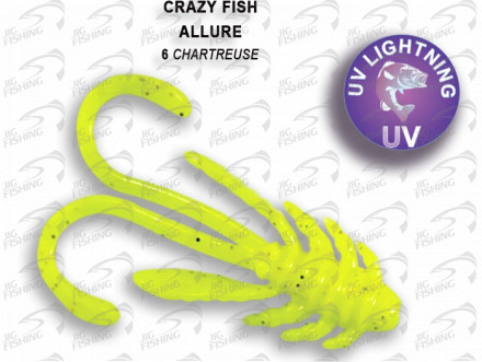 Мягкие приманки Crazy Fish Allure 1.6&quot;   06 Shartreuse
