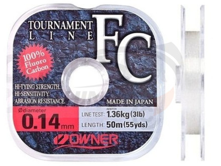 Флюорокарбон Owner Fluorocarbon 50m 0.14mm 1.36kg