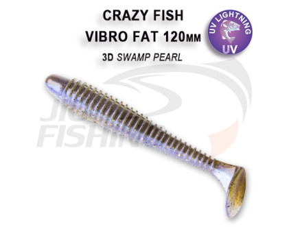 Мягкие приманки Crazy Fish Vibro Fat 5&quot; 3D Swamp Pearl