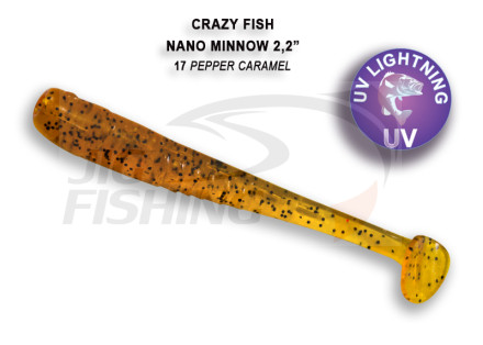 Мягкие приманки Crazy Fish Nano Minnow 2.2&quot; #17 Pepper Caramel