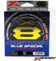 Шнур X-Braid Castman Blue-SP X8 300m Multicolor #2 0.235mm 36lb