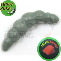 Мягкие приманки Trout Zone Brook 1.3&quot; #Gray Cheese/Sherbet (10шт/уп)