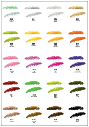 Мягкие приманки Libra Lures Larva 35mm #000 Glow UV Green