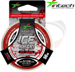 Леска зимняя Intech Ice Khaki 50м Red Brown 0.165mm 2.3kg