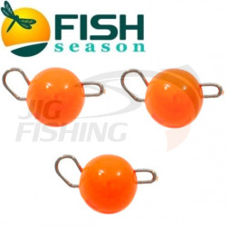 Груз чебурашка разборная Fish Season Orange вольфрам 1.5гр (3шт/уп)