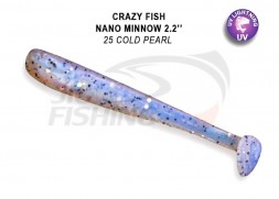 Мягкие приманки Crazy Fish Nano Minnow 2.2&quot; #25 Cold Pearl